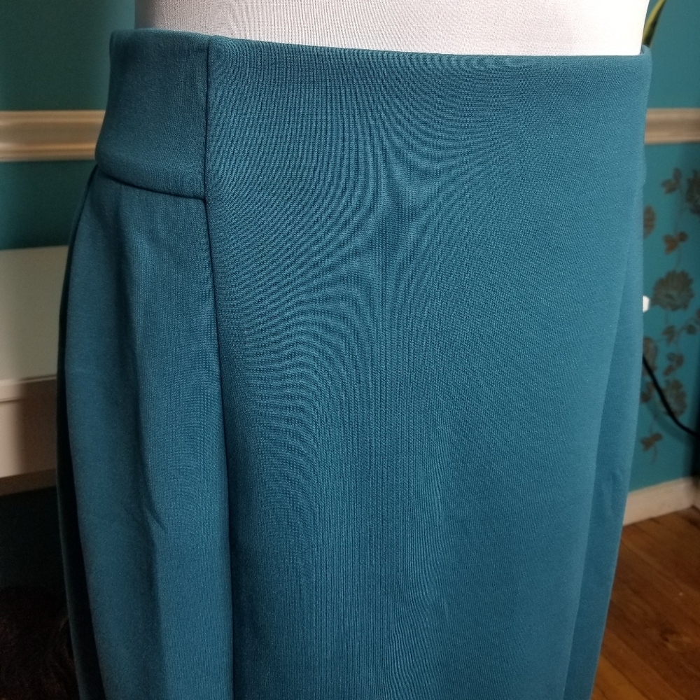 Ann Taylor The High Waisted Seamed Pencil Skirt Double Knit Dragonfly - Picture 10 of 13